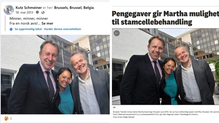 En Reddit-bruker oppdaget at et bilde på den falske kontoen er stjålet fra en artikkel i&nbsp;Trønder-Avisa om stamcellebehandling, og så blitt manipulert med den falske personens ansikt.