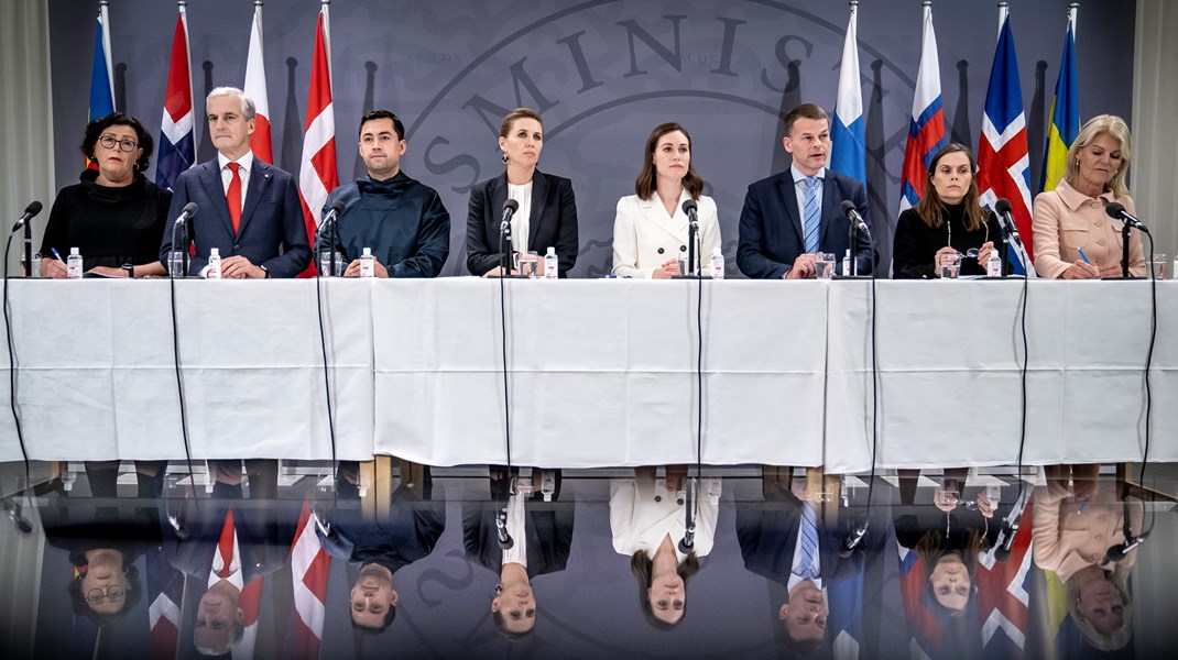 De nordiske statsministrene samlet under et møte i&nbsp;Nordisk Ministerråd i København, november 2021.