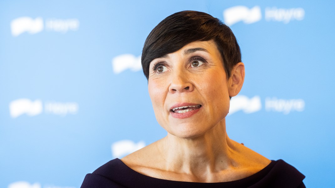 Etter et udramatisk valg lørdag, møtte Ine Eriksen Søreide lørdag for første gang pressen som Høyre-leder.