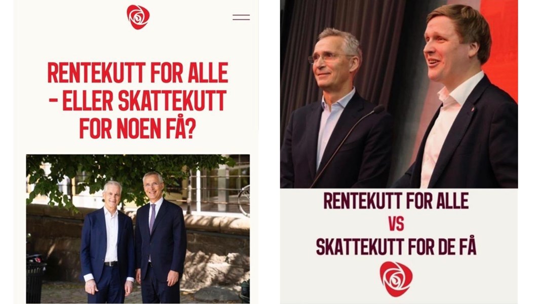 Budskapet fra Arbeiderpartiet om lavere renter ble gjentatt mange ganger, som oftest med Jens Stoltenberg avbildet som en av avsenderne.