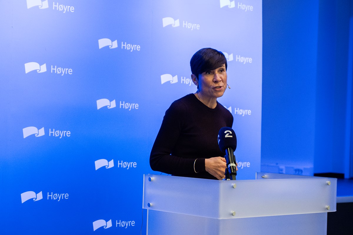 Da Ine Eriksen Søreide sto på talerstolen på Høyres sentralstyremøte mandag, var det første gang hun gjorde det som partileder.