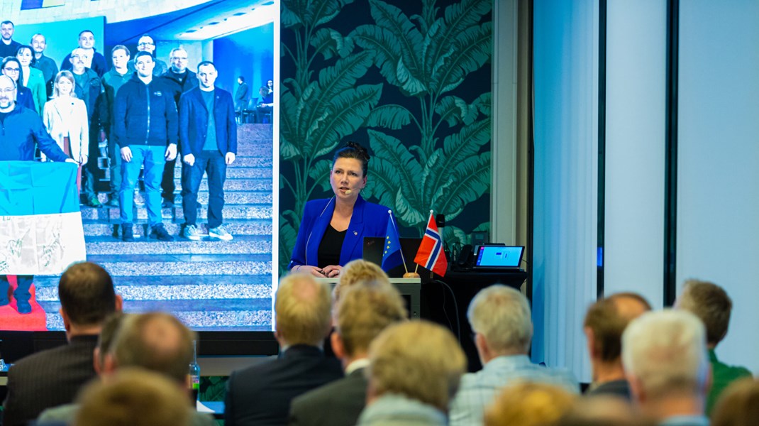 Heidi Nordby Lunde åpnet årets landsmøtet i Europabevegelsen, som var det 60. i rekken.