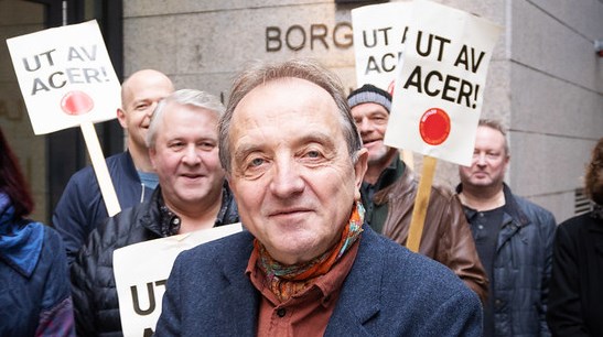 Roy Pedersen, leder i i Nei til EU, konfronterer staten ved Utenriksdepartementet i rettsalen i disse dager. 