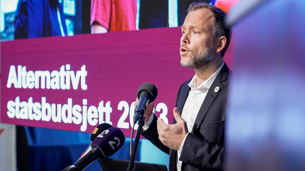 SV-leder Audun Lysbakken la fredag 4. november frem partiets alternative statsbudsjett for 2023.