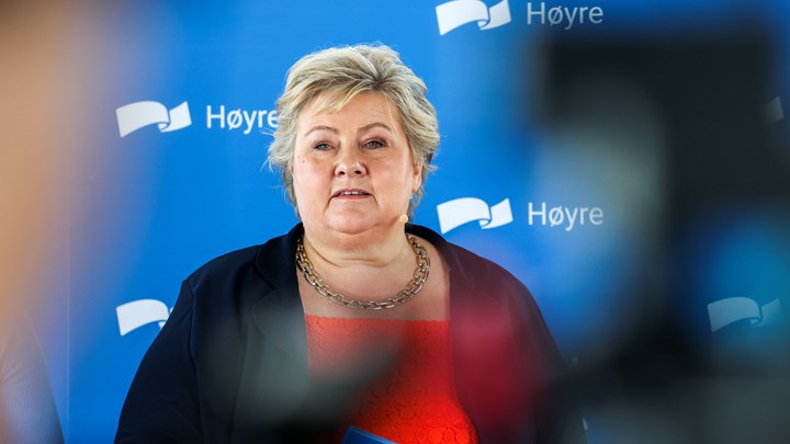 Høyre-leder Erna Solberg.
