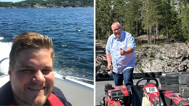 TRIVELIGE TELEMARK: Drevland Lund forteller at stortingsferien i stor grad har blitt brukt hjemme i Kragerø, men han er nå tilbake i Oslo. Bård Hoskrud ble også utfordret på deling av sommerbilder fra hjemfylket - og klinket til med et GoKart-bilde på vei til miniferie i Tallinn. 