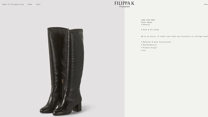 Kari Nessa Nordtun kjøpte et par svarte Jade high boots fra Filippa K til 5.200 kroner – og leverte regningen til kommunen. Disse bootsene har også navnet Jade high boots og ble tidligere solgt på Filippa K. 