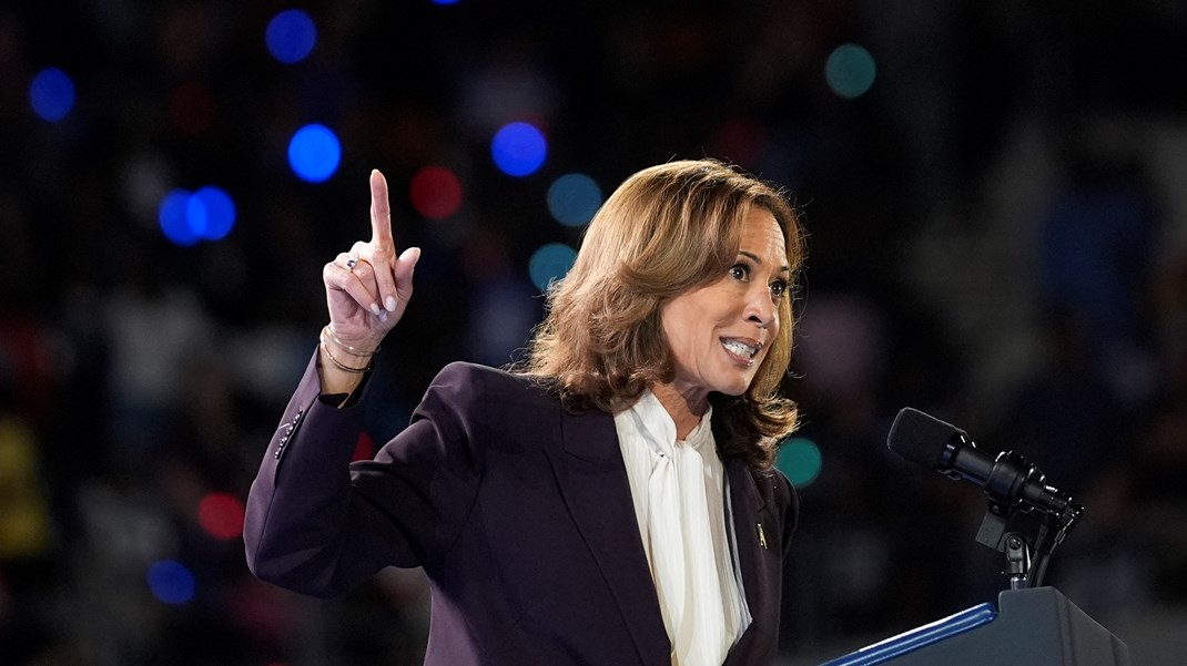 Visepresident Kamala Harris er Demokratenes kandidat.