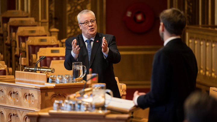 Frps Bård Hoksrud er særlig opptatt av helsepolitikk og har ofte vært å se sånn som dette, engasjert i debatt mot helseminister Jan Christian Vestre. 