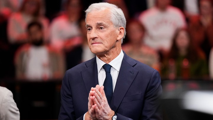 Statsminister Jonas Gahr Støre under onsdagens folkemøte.