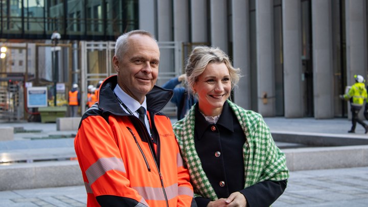 Statsbygg-direktøren viste stolt frem det nye Regjeringskvartalet.